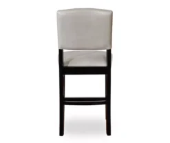 Trevor Dove Gray & Black Faux Leather Upholstered Counter Stool 7 Trevor Dove Gray & Black Faux Leather Upholstered Counter Stool -Northlight Outlet Home Store 810543086 5