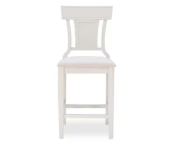 Rider Whitewash Upholstered Wood Counter Stool 7 Rider Whitewash Upholstered Wood Counter Stool -Northlight Outlet Home Store 810543091 3