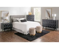 Urban Fresh Black & Gold 6-Drawer Textured Geometric Dresser 9 Urban Fresh Black & Gold 6-Drawer Textured Geometric Dresser -Northlight Outlet Home Store 810543103 2