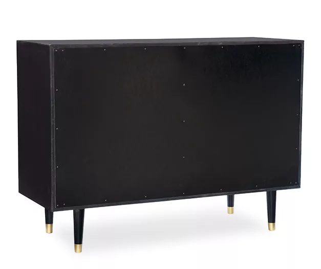 Urban Fresh Black & Gold 6-Drawer Textured Geometric Dresser 4 Urban Fresh Black & Gold 6-Drawer Textured Geometric Dresser - Image 4