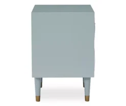 Urban Fresh Gray & Gold 2-Drawer Textured Geometric Nightstand -Northlight Outlet Home Store 810543104 4