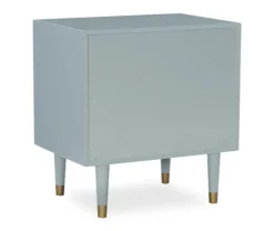 Urban Fresh Gray & Gold 2-Drawer Textured Geometric Nightstand -Northlight Outlet Home Store 810543104 5