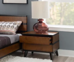 Manhattan Walnut 2-Drawer Mid-Century Wood Nightstand -Northlight Outlet Home Store 810543109 A0 8