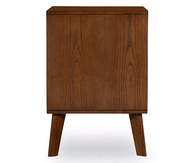 Shay Walnut 2-Drawer Wood Nightstand 3 Shay Walnut 2-Drawer Wood Nightstand - Image 3
