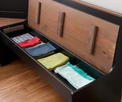 Atrium Black & Pecan 3-Piece Wooden Breakfast Nook Set -Northlight Outlet Home Store 810543121 B8