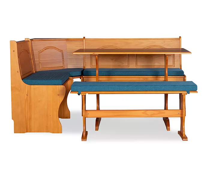 Morgan Vintage Blue 4-Piece Polyester Nook Cushion Set 2 Morgan Vintage Blue 4-Piece Polyester Nook Cushion Set - Image 2