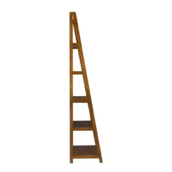 Presley Walnut 5-Shelf Ladder Bookcase -Northlight Outlet Home Store 810543154 3