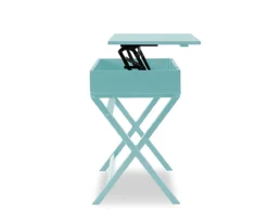 Kari Turquoise Lift-Top Campaign Desk -Northlight Outlet Home Store 810543172 5