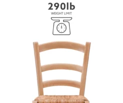 Bordeaux Natural Handwoven Ladder Back Side Chairs, 2-Pack -Northlight Outlet Home Store 810543191 A0 10