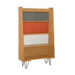 Nate Ash 4-Shelf Bookcase