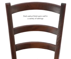 Bordeaux Walnut Handwoven Ladder Back Side Chairs, 2-Pack -Northlight Outlet Home Store 810543200 A8 3
