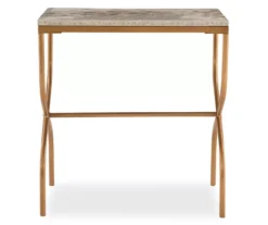 Global Designs Gold Geometric Capiz Mosaic Fish Pattern Accent Table 7 Global Designs Gold Geometric Capiz Mosaic Fish Pattern Accent Table -Northlight Outlet Home Store 810543217 3