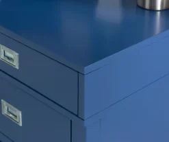 Kari Royal Blue 4-Drawer Office Desk 16 Kari Royal Blue 4-Drawer Office Desk -Northlight Outlet Home Store 810543245 A0 10
