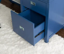 Kari Royal Blue 4-Drawer Office Desk 15 Kari Royal Blue 4-Drawer Office Desk -Northlight Outlet Home Store 810543245 A0 9