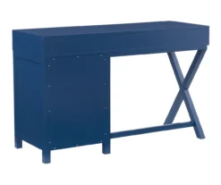 Kari Royal Blue 4-Drawer Office Desk 20 Kari Royal Blue 4-Drawer Office Desk -Northlight Outlet Home Store 810543245 A4 4