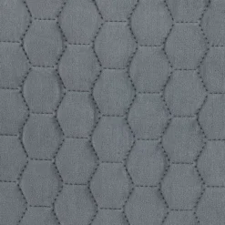 Royal Gray Quilted Ottoman With Silver Base -Northlight Outlet Home Store 810543261 6