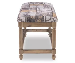Moroccan Tapestry Upholstered Rustic Driftwood Bench 18 Moroccan Tapestry Upholstered Rustic Driftwood Bench -Northlight Outlet Home Store 810543274 4