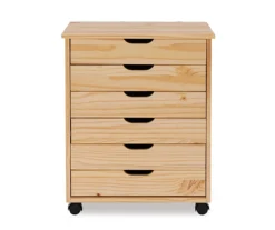 Craft Mate Wide Natural 6-Drawer Rolling Storage Cart -Northlight Outlet Home Store 810543296 3