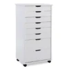 Craft Mate White Wood 8-Drawer Rolling Storage Cart