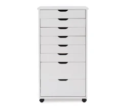 Craft Mate White Wood 8-Drawer Rolling Storage Cart 7 Craft Mate White Wood 8-Drawer Rolling Storage Cart -Northlight Outlet Home Store 810543299 3