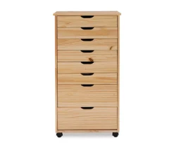 Craft Mate Natural Wood 8-Drawer Rolling Storage Cart -Northlight Outlet Home Store 810543300 3