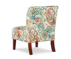 Danna Multicolor Upholstered Paisley Curved Back Slipper Chair -Northlight Outlet Home Store 810543301 4