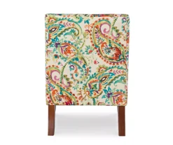 Danna Multicolor Upholstered Paisley Curved Back Slipper Chair -Northlight Outlet Home Store 810543301 5