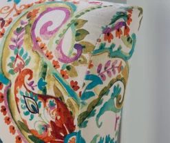 Danna Multicolor Upholstered Paisley Curved Back Slipper Chair -Northlight Outlet Home Store 810543301 7