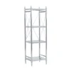 Hawkins Chrome & Glass 4-Tier Shelf