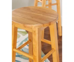 Hue 29" Natural Round Wood Bar Stool -Northlight Outlet Home Store 810543380 3