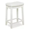 32" Brooke White Backless Counter Stool