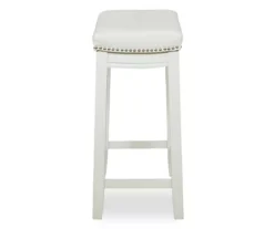 32" Brooke White Backless Counter Stool -Northlight Outlet Home Store 810543420 4