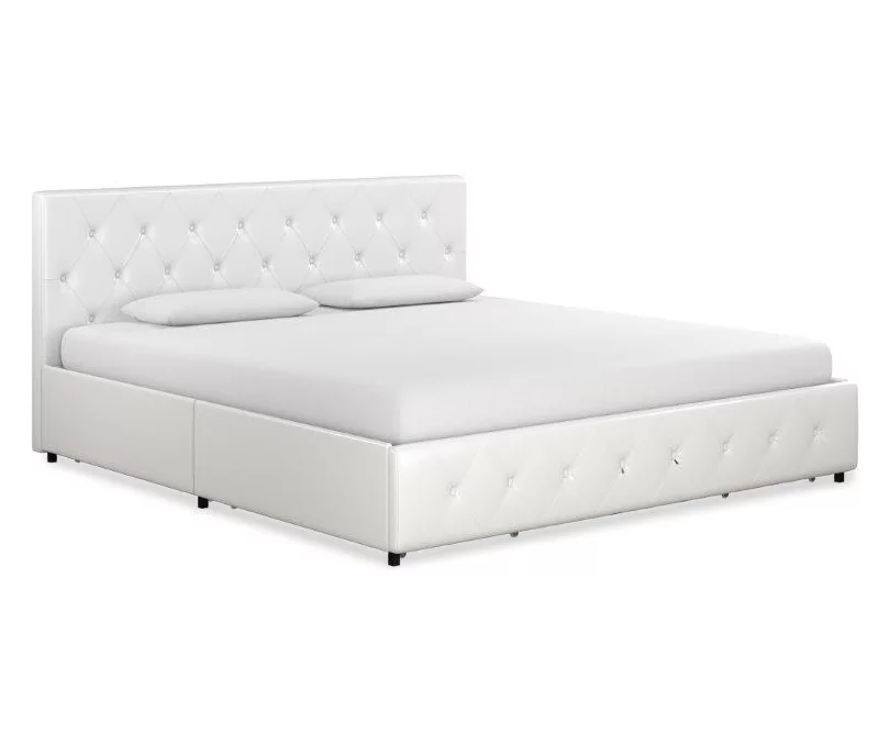 DHP Dana Faux Leather Upholstered Bed With Storage 4 DHP Dana Faux Leather Upholstered Bed With Storage - Image 4
