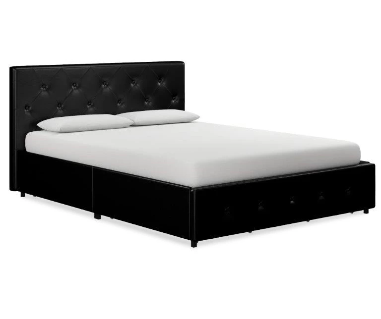 DHP Dana Faux Leather Upholstered Bed With Storage 1 DHP Dana Faux Leather Upholstered Bed With Storage