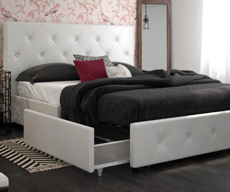 DHP Dana Faux Leather Upholstered Bed With Storage 18 DHP Dana Faux Leather Upholstered Bed With Storage - Image 18