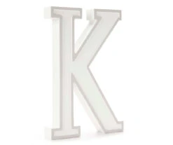 Monogram Gray Wash Tabletop Letter Plaque -Northlight Outlet Home Store 810544007 1
