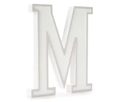 Monogram Gray Wash Tabletop Letter Plaque -Northlight Outlet Home Store 810544008 1