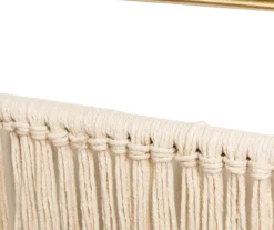 Brown Tassel-Accent Suspended Boho Semicircle Wall Mirror, (67.75") -Northlight Outlet Home Store 810546453 9