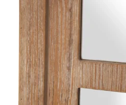 Natural Brown Arching Windowpane Wall Mirror, (40.16") -Northlight Outlet Home Store 810546463 6