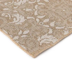 Sandpointe Tan & Ecru Damask Outdoor Area Rug, (5' X 7') -Northlight Outlet Home Store 810546500 810546501 810546502 3