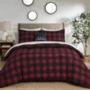 Red Buffalo Plaid Rochester Reversible California King 8-Piece Comforter Set