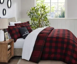 Red Buffalo Plaid Rochester Reversible California King 8-Piece Comforter Set -Northlight Outlet Home Store 810547533 810547534 810547687 810547688 810547689 2