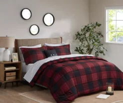 Red Buffalo Plaid Rochester Reversible California King 8-Piece Comforter Set -Northlight Outlet Home Store 810547533 810547534 810547687 810547688 810547689 5