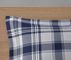 Navy Plaid Leroy Reversible California King 8-Piece Comforter Set -Northlight Outlet Home Store 810547535 10