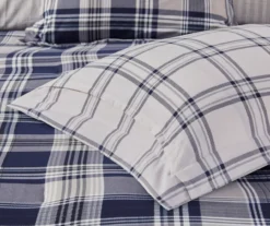 Navy Plaid Leroy Reversible California King 8-Piece Comforter Set -Northlight Outlet Home Store 810547535 13