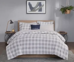 Navy Plaid Leroy Reversible California King 8-Piece Comforter Set -Northlight Outlet Home Store 810547535 4