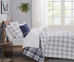 Navy Plaid Leroy Reversible California King 8-Piece Comforter Set -Northlight Outlet Home Store 810547535 6