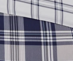 Navy Plaid Leroy Reversible California King 8-Piece Comforter Set -Northlight Outlet Home Store 810547535 8