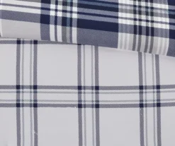 Navy Plaid Leroy Reversible California King 8-Piece Comforter Set -Northlight Outlet Home Store 810547535 9