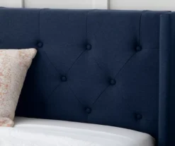 Isabelle Navy Upholstered Twin Wingback Bed -Northlight Outlet Home Store 810547602 810547606 810547614 810547610 4